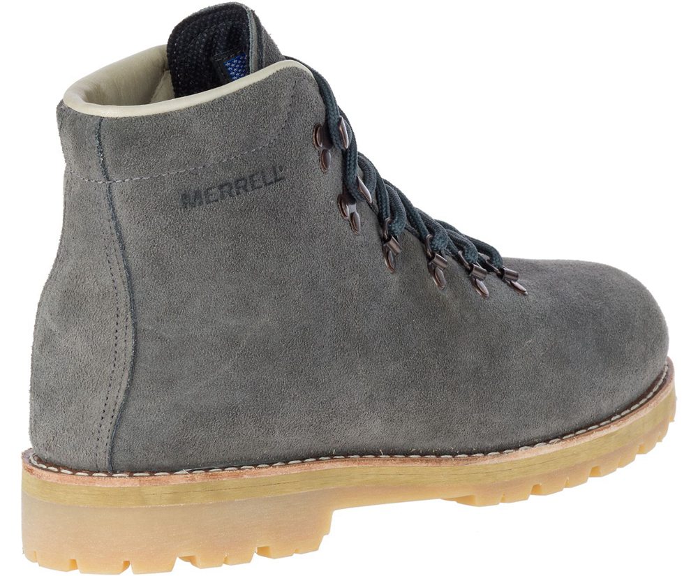 Merrell Boots Grey - Wilderness USA Suede - Mens 72UBMWGXP